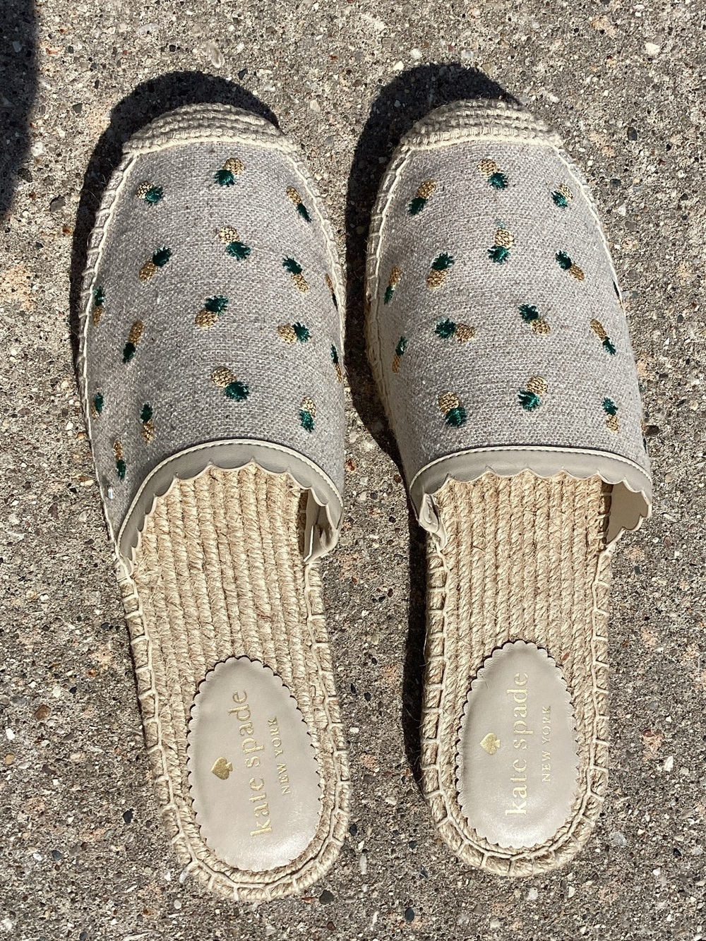 Kate Spade Rosie pineapple espadrille flats